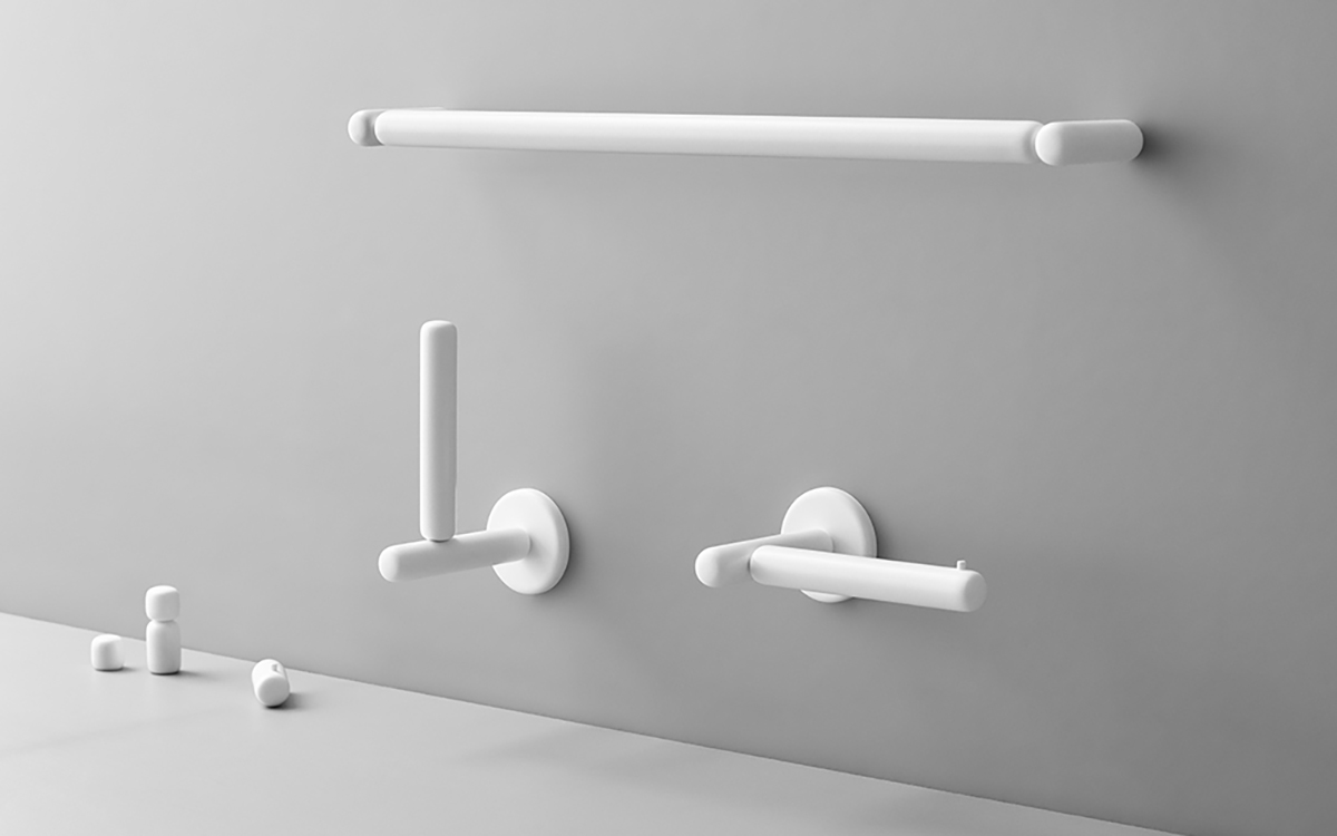 128002R9001 Держатель рулона туалетной бумаги Pebble - белыйd line Bjarke Ingels Group  - Вид №1