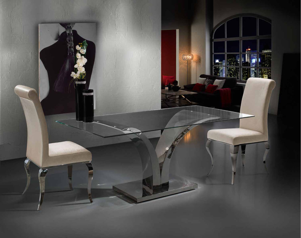 Стул обеденный с гнутыми ножками Barroque от Schuller SCHULLER  247322 Серый  - Вид №2