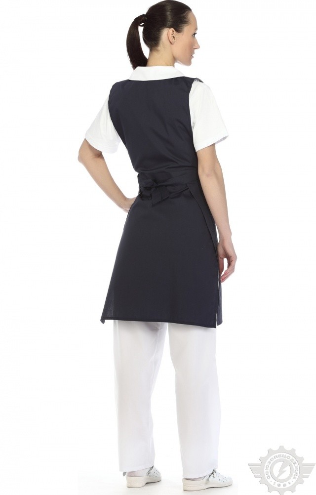 63500 Фартук-жилетка "Маша" синяя  Одежда для обслуживающего персонала  размер 44-54 Спецодежда  - Вид №10