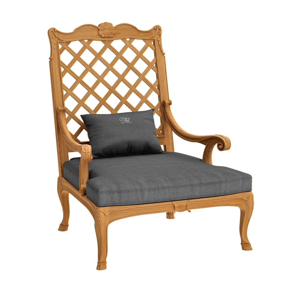 Садовое кресло из тикового дерева ASTELLO Fleur de Lys ARCH-00019019 - Вид №2