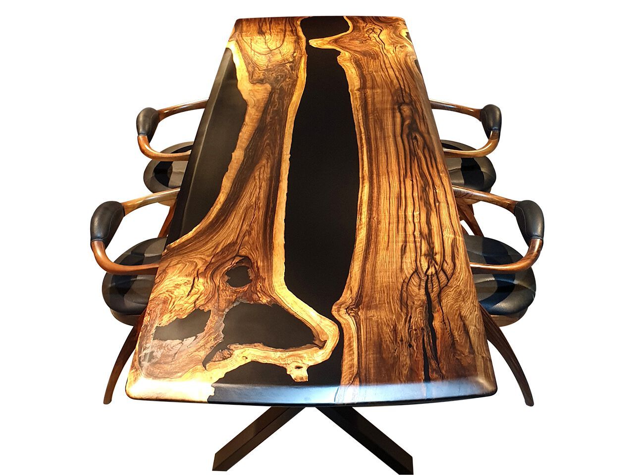 Прямоугольный стол из орехового дерева и смолы Legnor LEG2408804 ARCH-00118825 - Вид №1