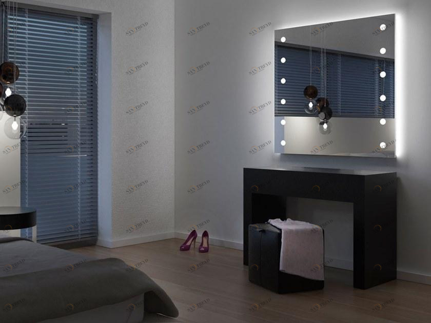 UNICA by Cantoni Настенное зеркало в алюминиевой раме в современном стиле со встроенной подсветкой Mh sun-id-1349040