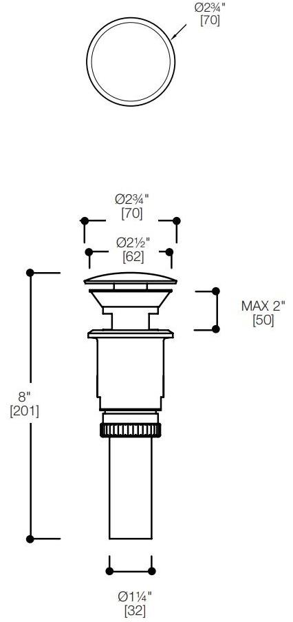 Blu Bathworks® Сифон для умывальника из хромированной латуни  Tw121  - Вид №1