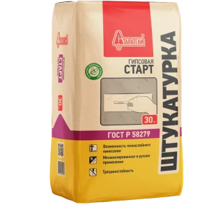 Гипсовая штукатурка Старатели Старт для идеального выравнивания стен 86261504