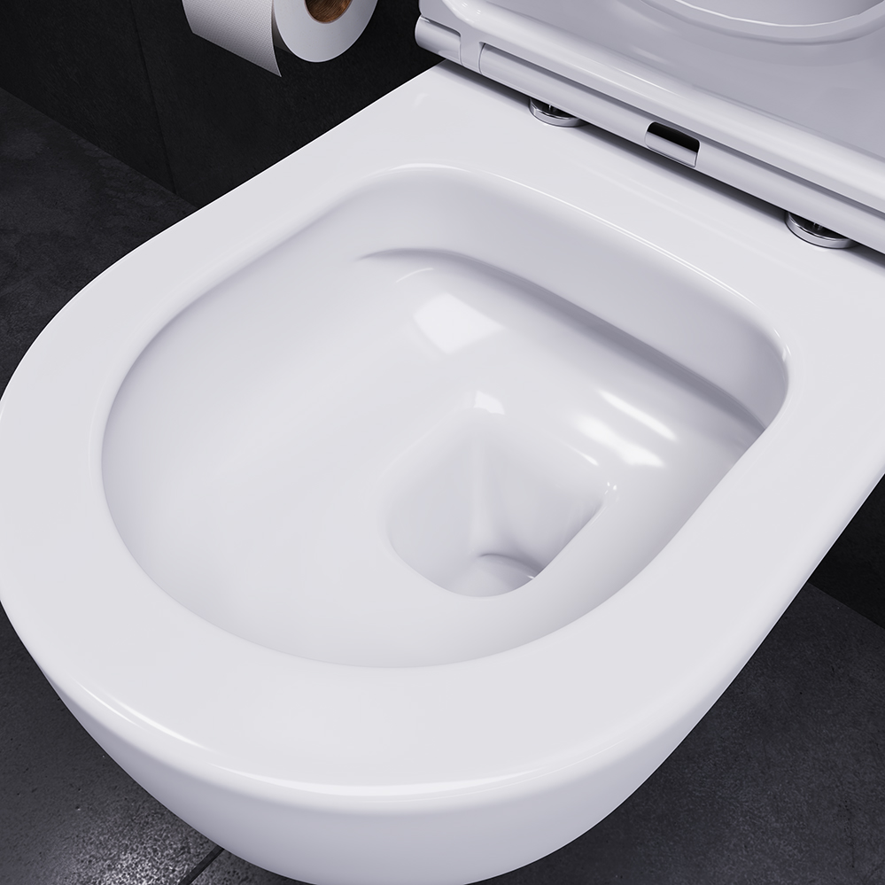 DX86C1700SC подвесной унитаз безободковый с сиденьем микролифт Damixa Sirius - Вид №4