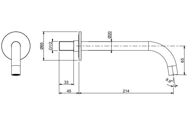Однорычажный настенный смеситель для раковины COCOON Piet Boon ARCH-00095426 - Вид №8