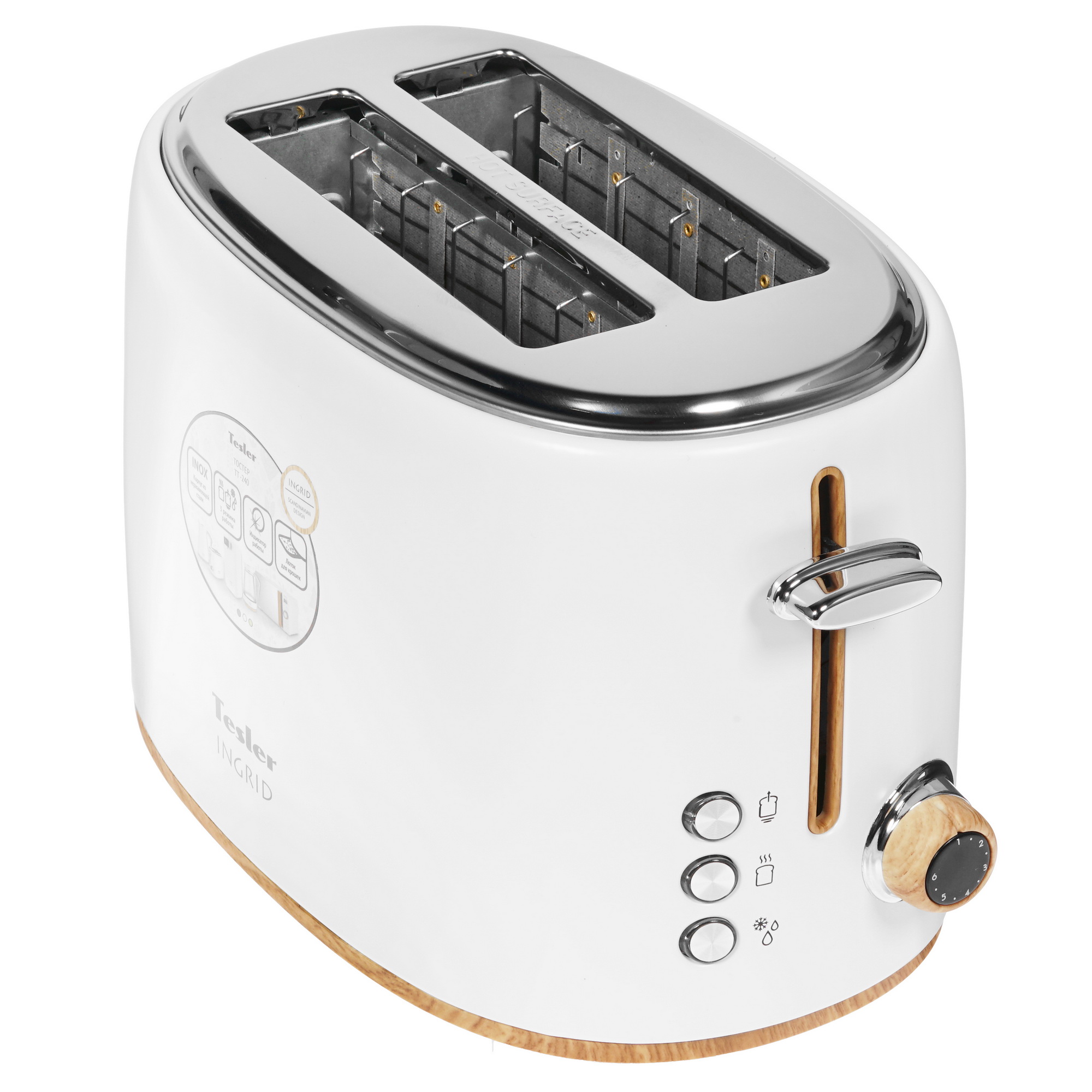 8161054 Тостер TESLER TT-240 белый STDN-0128099