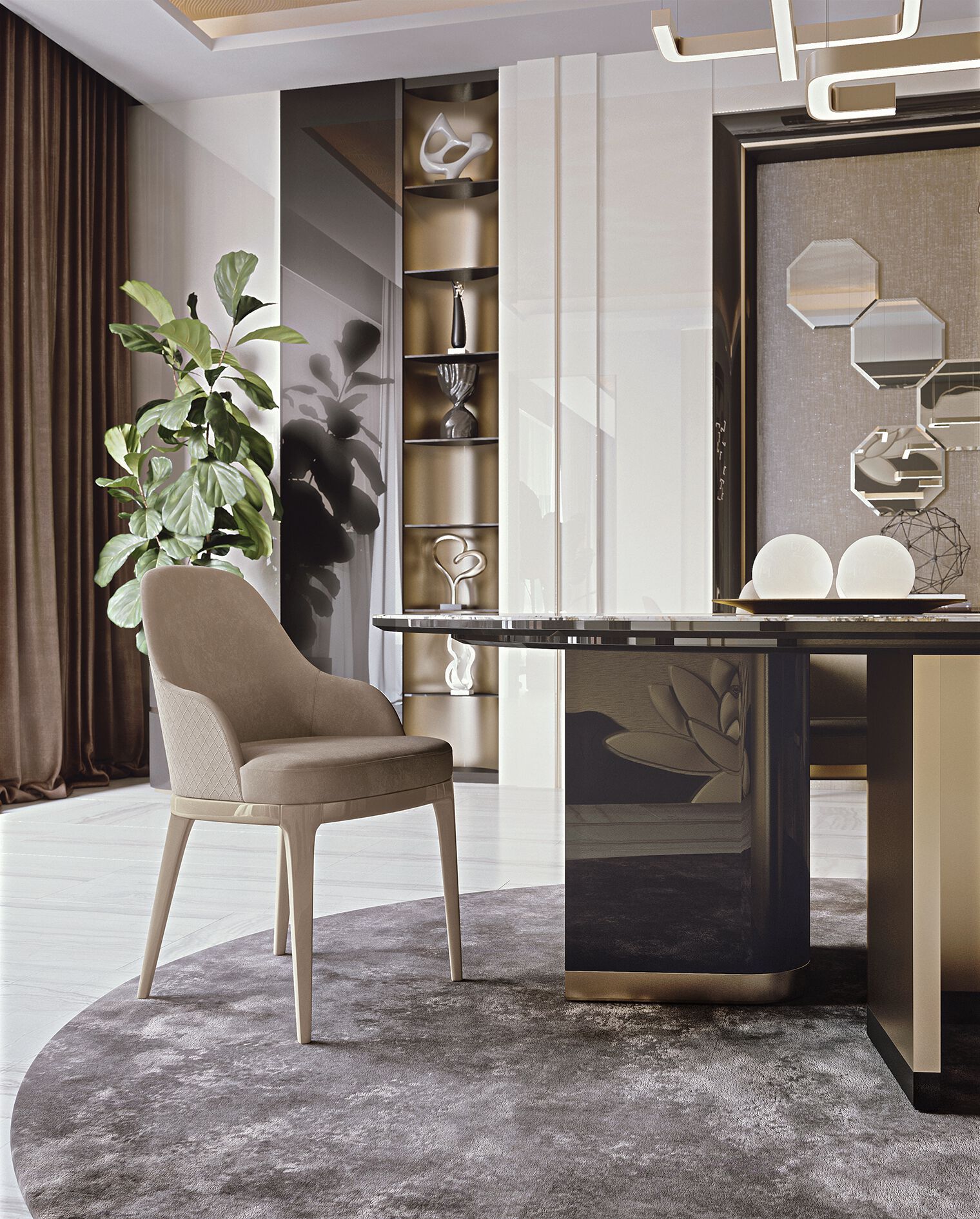 Кожаный мягкий стул с подлокотниками Bizzotto Italia Atmosphera ARCH-00076683 - Вид №2