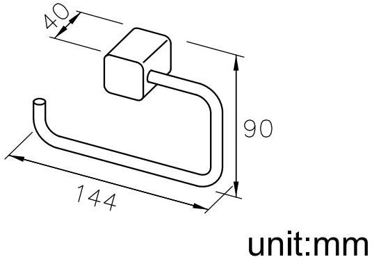 JUSTIME Держатель туалетной бумаги из хромированной латуни Mark sun-id-1449090 - Вид №3