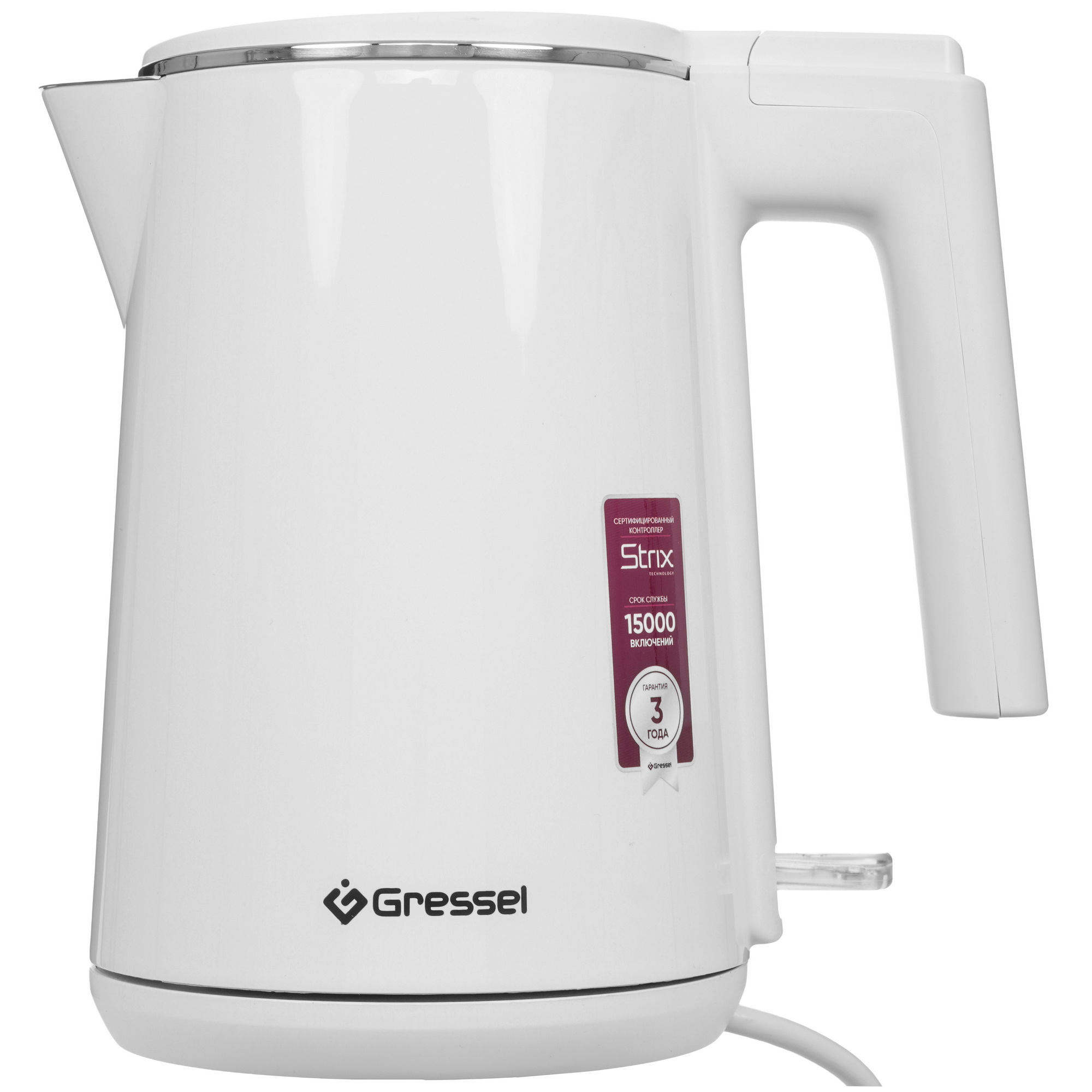 9284048 Электрочайник Gressel RGRK-1103 белый STDN-0142854