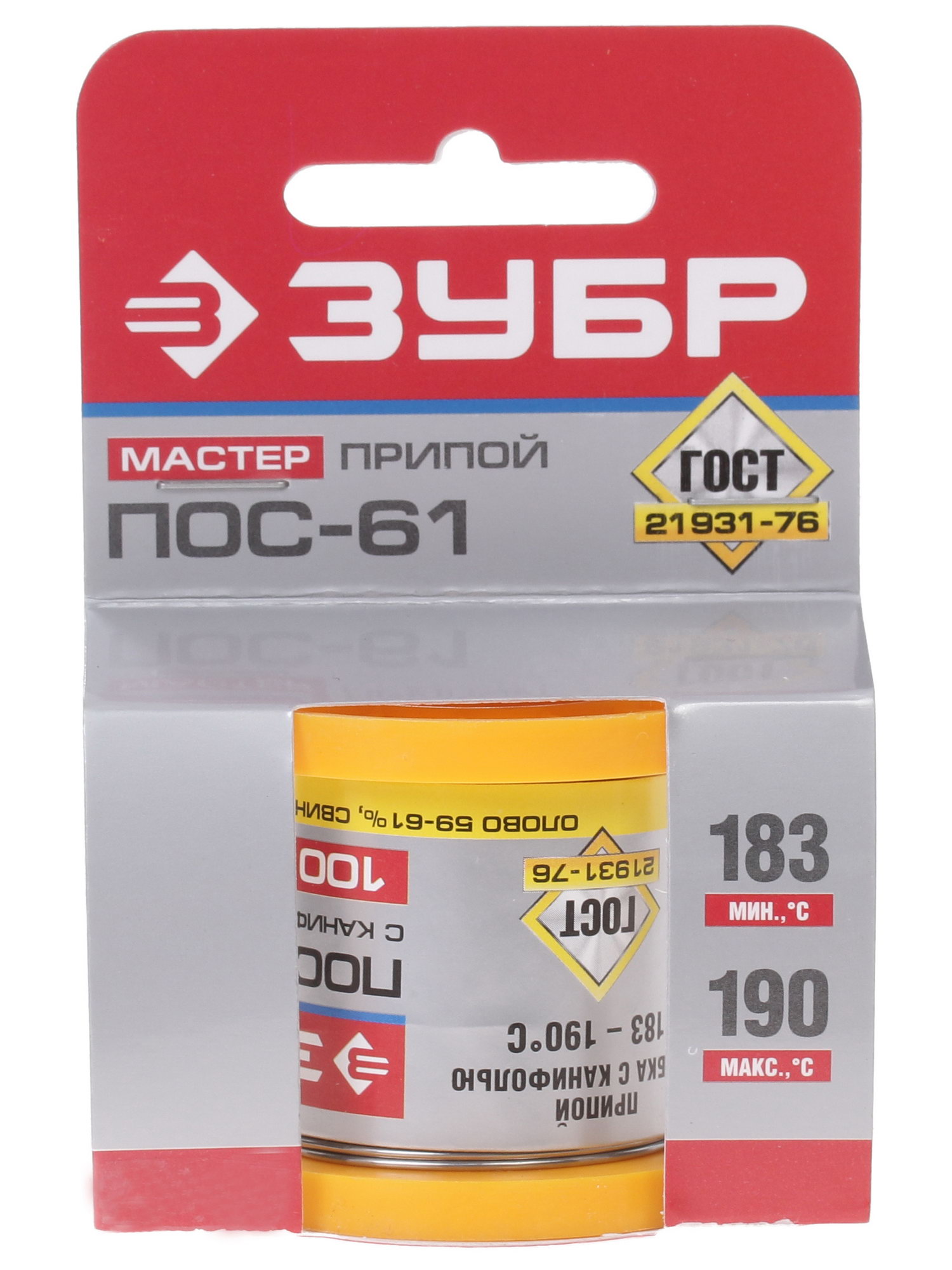 Припой ЗУБР ПОС 61 1037527 STDN-0129853