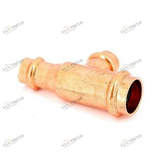 Тройник пресс 22x15x15 медный IBP P513002215015