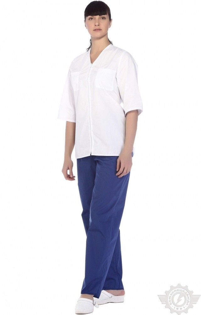 66191 Куртка "Сервис" белая  Медицинская одежда  размер 46/158-164 Спецодежда  - Вид №10