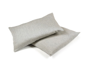 Льняная прямоугольная полосатая подушка