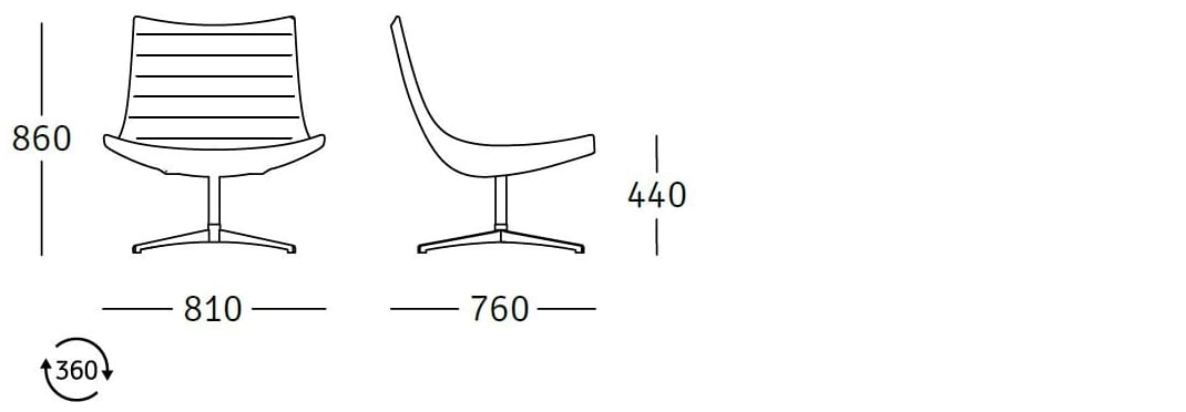 Кожаное вращающееся кресло ROSSIN ARCH-00048262 - Вид №2