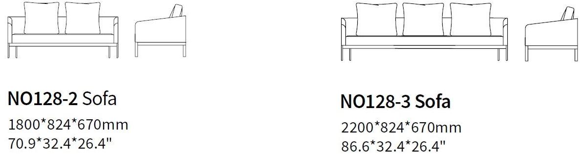 HC28 Cosmo Кожаный диван Emma No128-2 / no128-3 - Вид №1