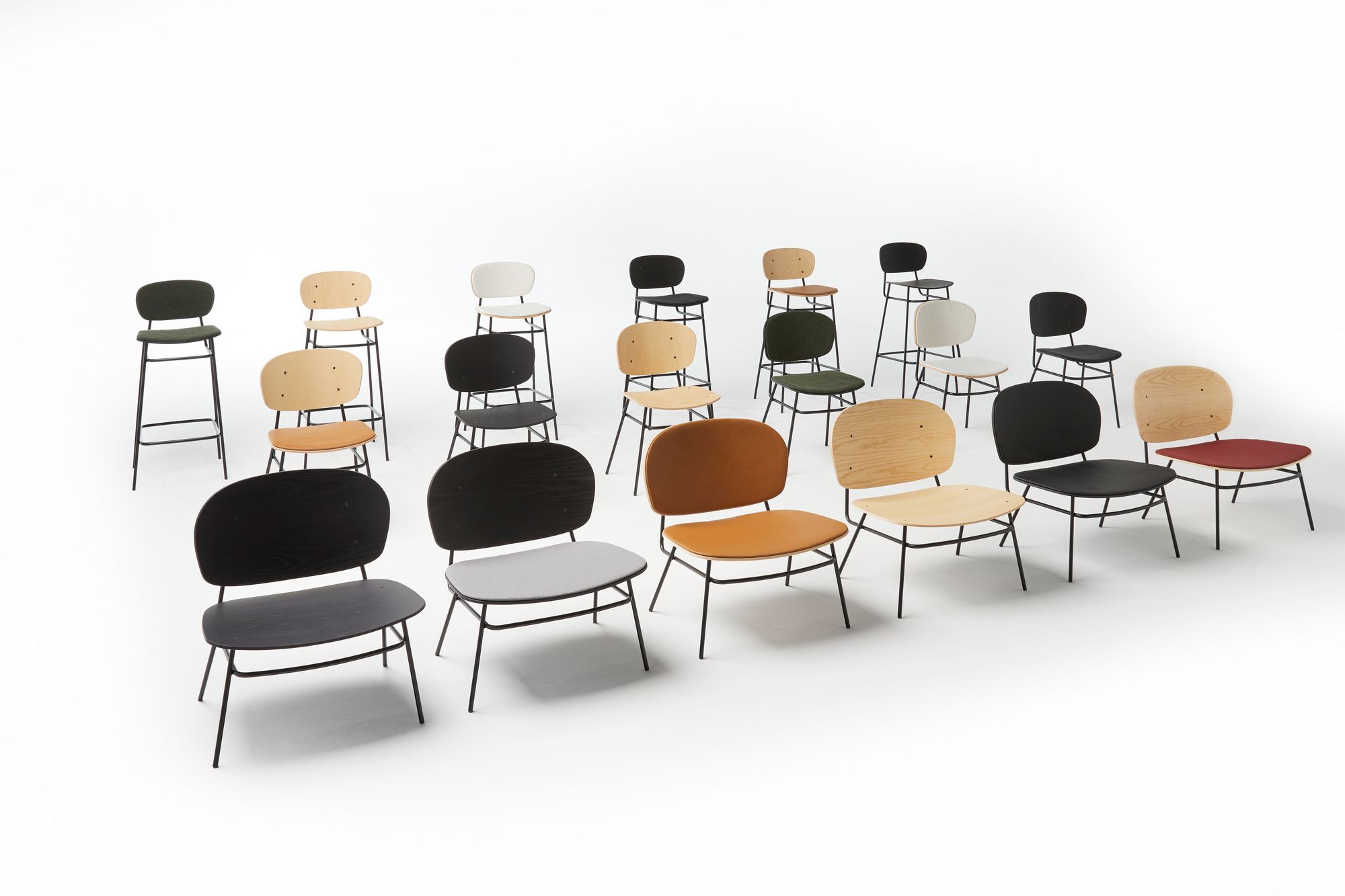 Высокий табурет с мягкой подкладкой из ясеня Blasco&Vila Fosca ARCH-00070708 - Вид №11