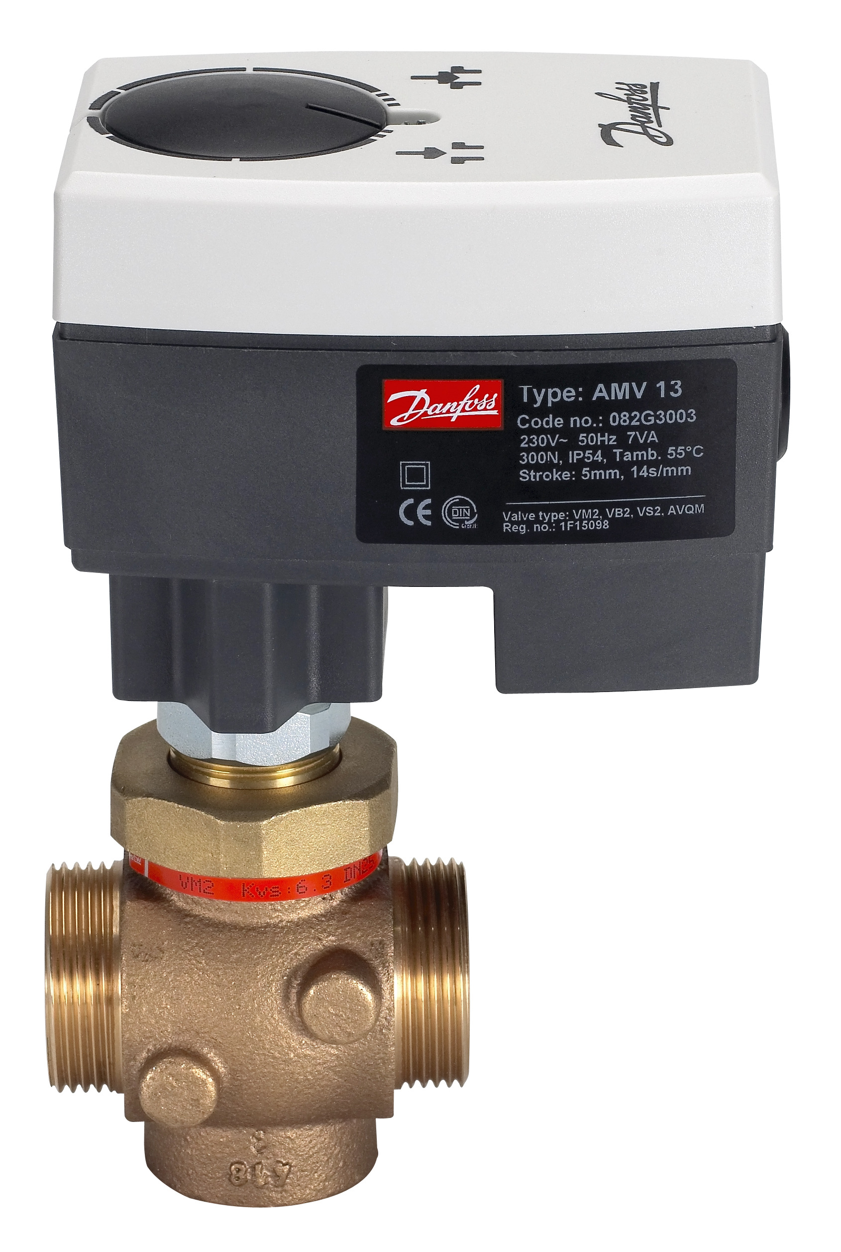 Danfoss Редукторные электроприводы с трехпозиционным управлением Электропривод импульсный AMV23 230B 082G3009  - Вид №22