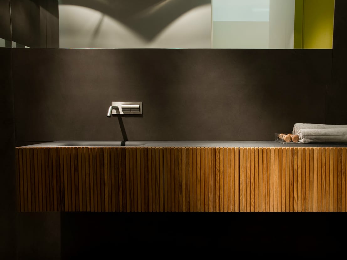 Шкаф для раковины из тикового дерева с выдвижными ящиками Moab Door ARCH-00056036 - Вид №1