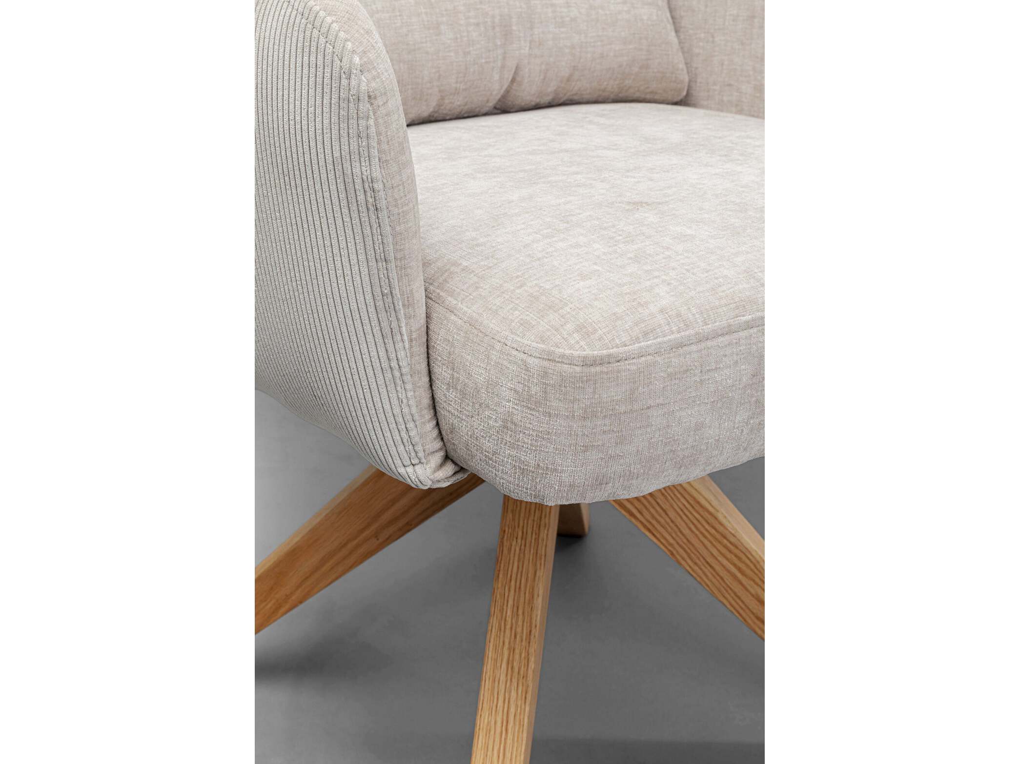 Тканевый поворотный стул с подлокотниками KARE Design BOSSE ARCH-00055964 - Вид №5