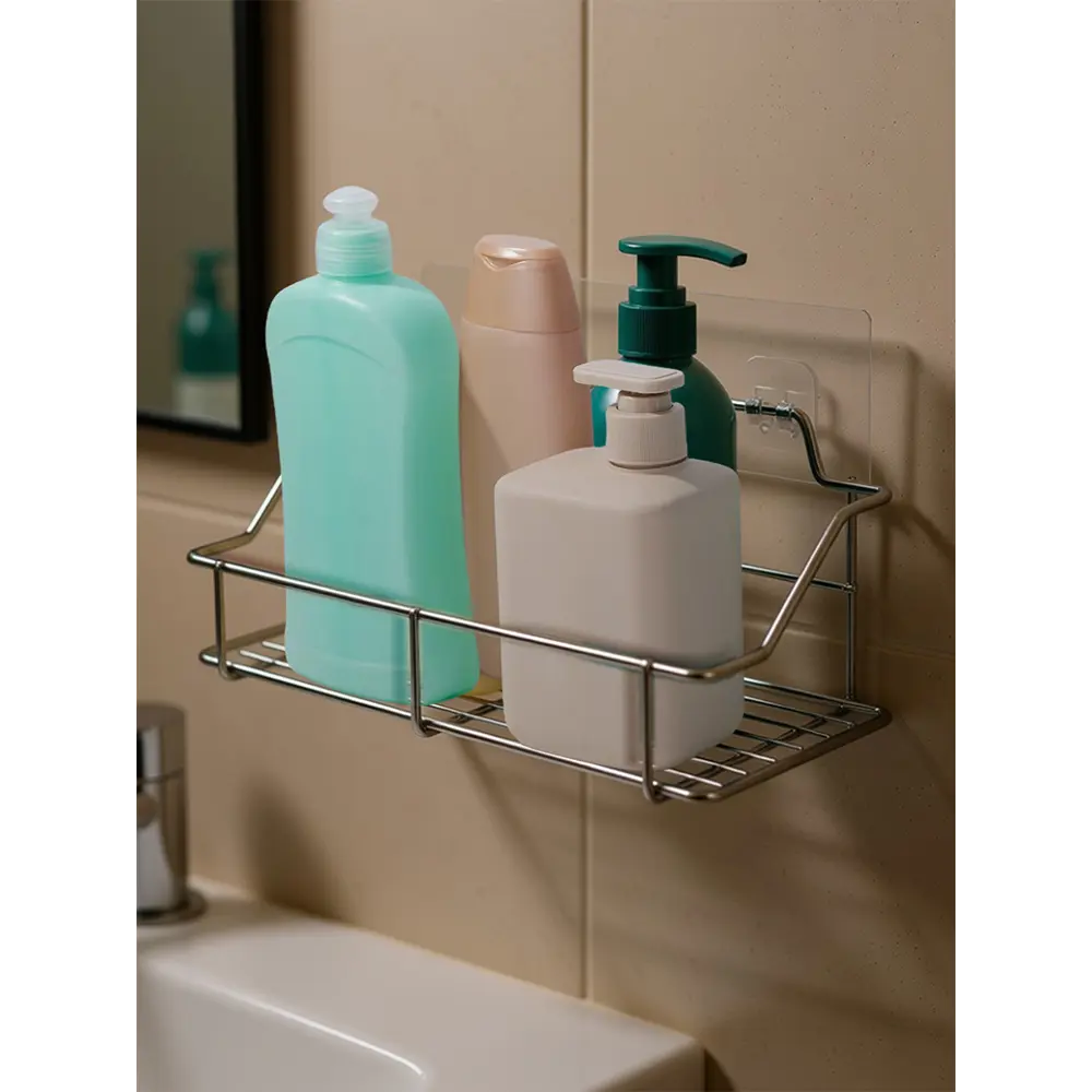 Полка для ванной Delphinium 11x22 см металл цвет хром Стандарт STLM-2149055 - Вид №2