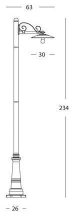 SOVIL Садовый светильник из литого алюминия Antique 885/16-886/16-887/16 - Вид №6