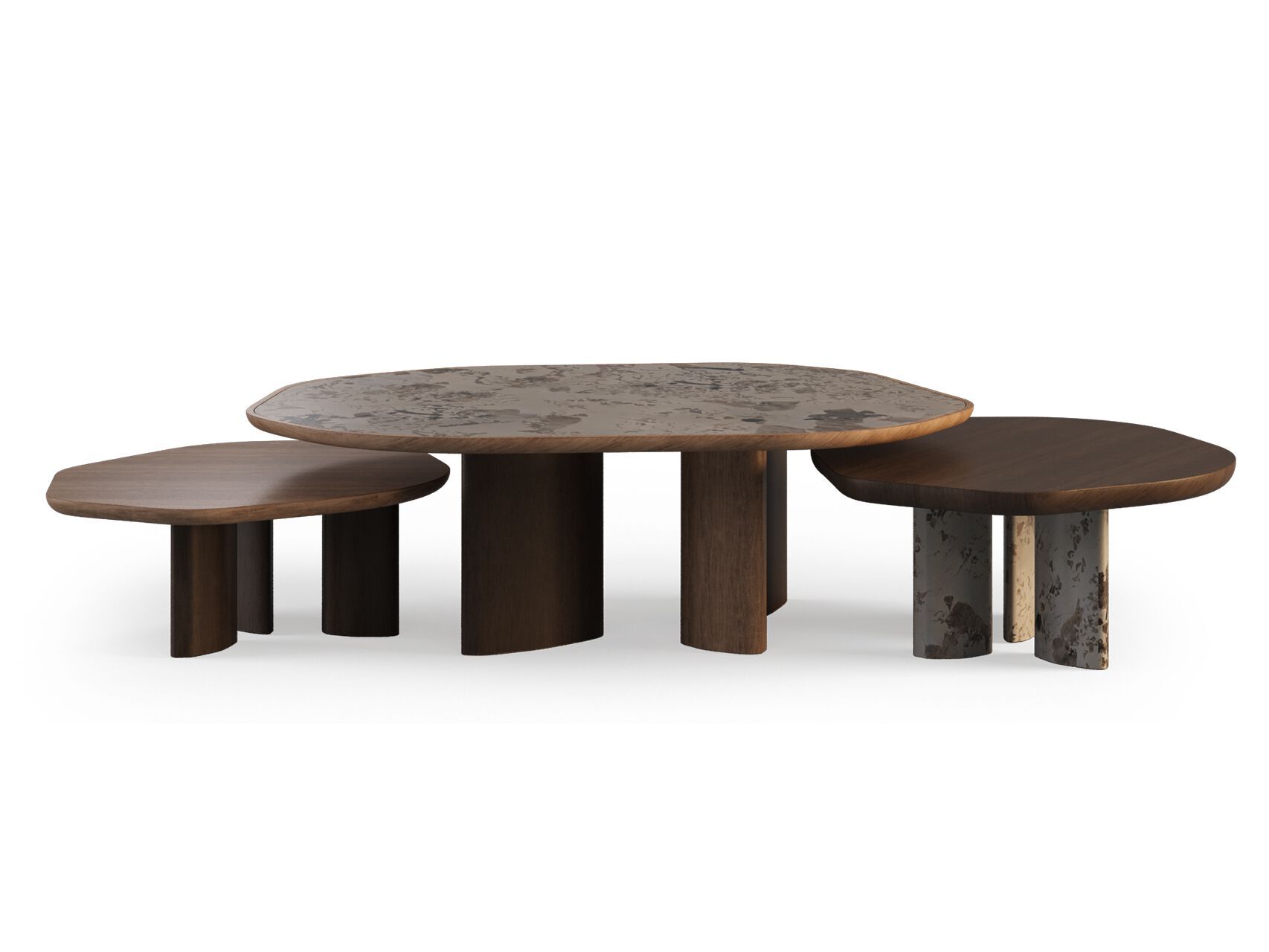 Садовый столик из ироко и мрамора Myface Terra Preta ARCH-00054205 - Вид №1