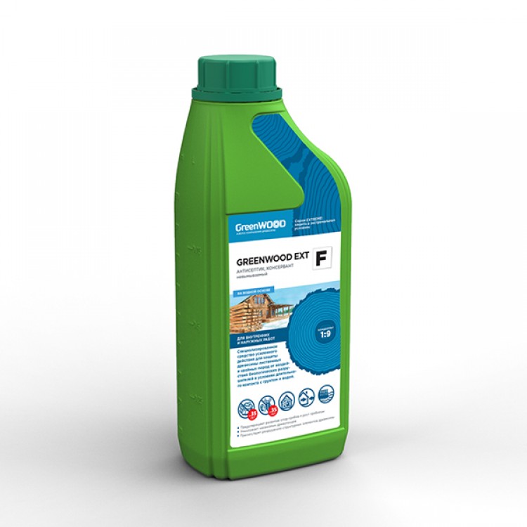 GWE-FK/01 GreenLAB GREENWOOD EXT F Концентрат 1:9, 1 л, АНТИСЕПТИК, КОНСЕРВАНТ невымываемый 