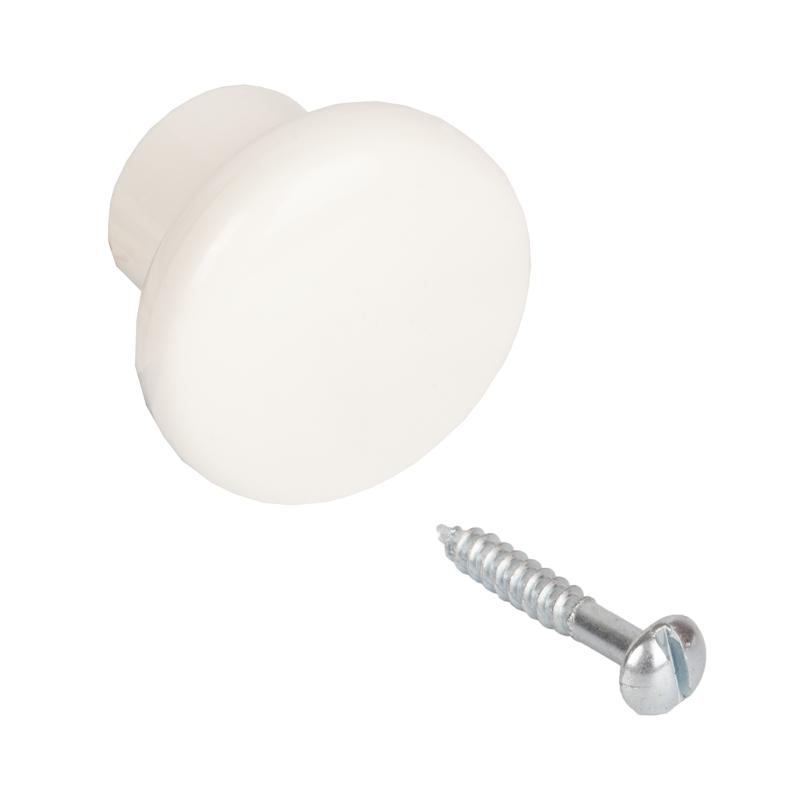 86728651 Ручка-кноб К-1 пластик цвет белый STLM-0071001 Santreyd  - Вид №3