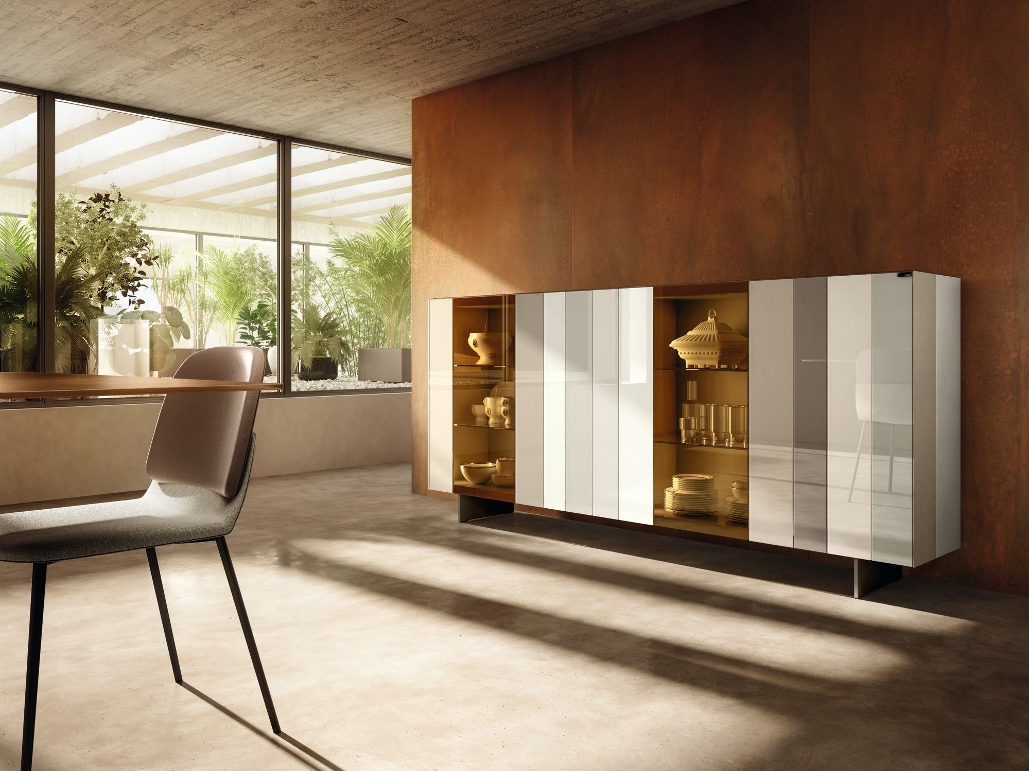 Стеклянный шкаф со встроенным освещением Lago N. O. W ARCH-00148932