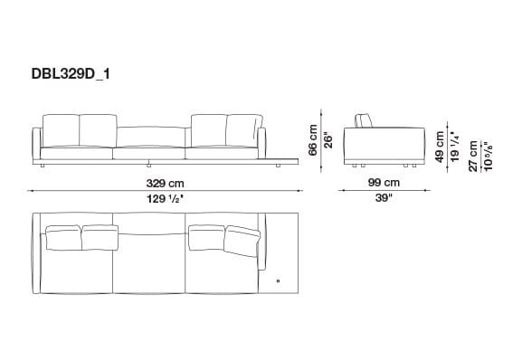 Кожаный диван B&B Italia док ARCH-00106863 - Вид №5