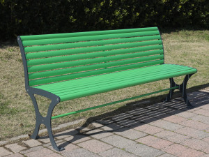 Стальная скамья со спинкой
