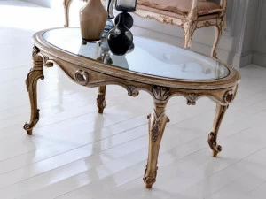 Grifoni Silvano Низкий овальный журнальный столик в классическом стиле для гостиной