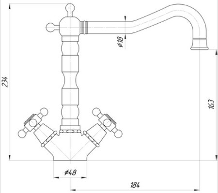 19503 Смеситель Migliore Revival - Вид №1