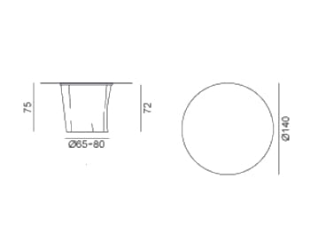 Круглый железный обеденный стол Gervasoni кирпич ARCH-00030878 - Вид №2