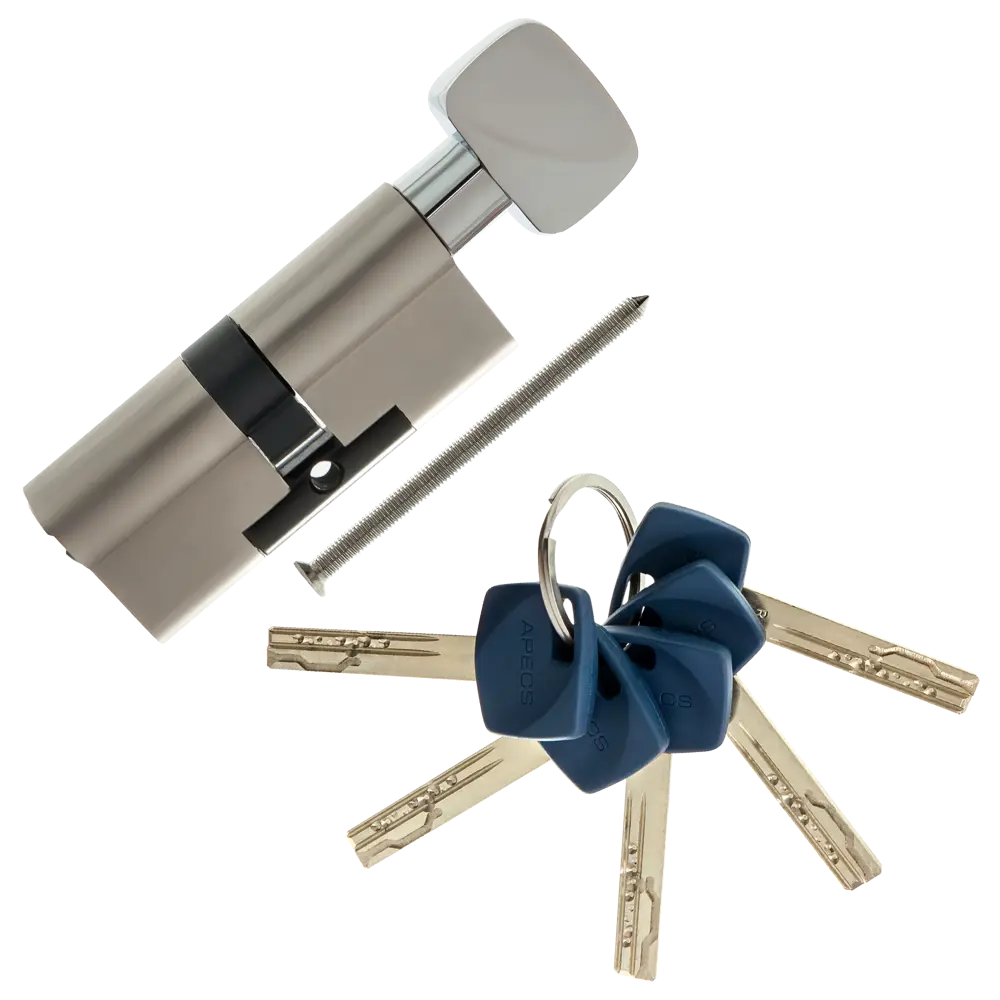 Цилиндр Apecs Premier XR-70-C15-NI, 35x35 мм, ключ/вертушка, цвет никель 82379261 STLM-2191906 ЦИЛИНДР APECS PREM XR-70-C15-NI КЛ-ВЕРТ - Вид №1