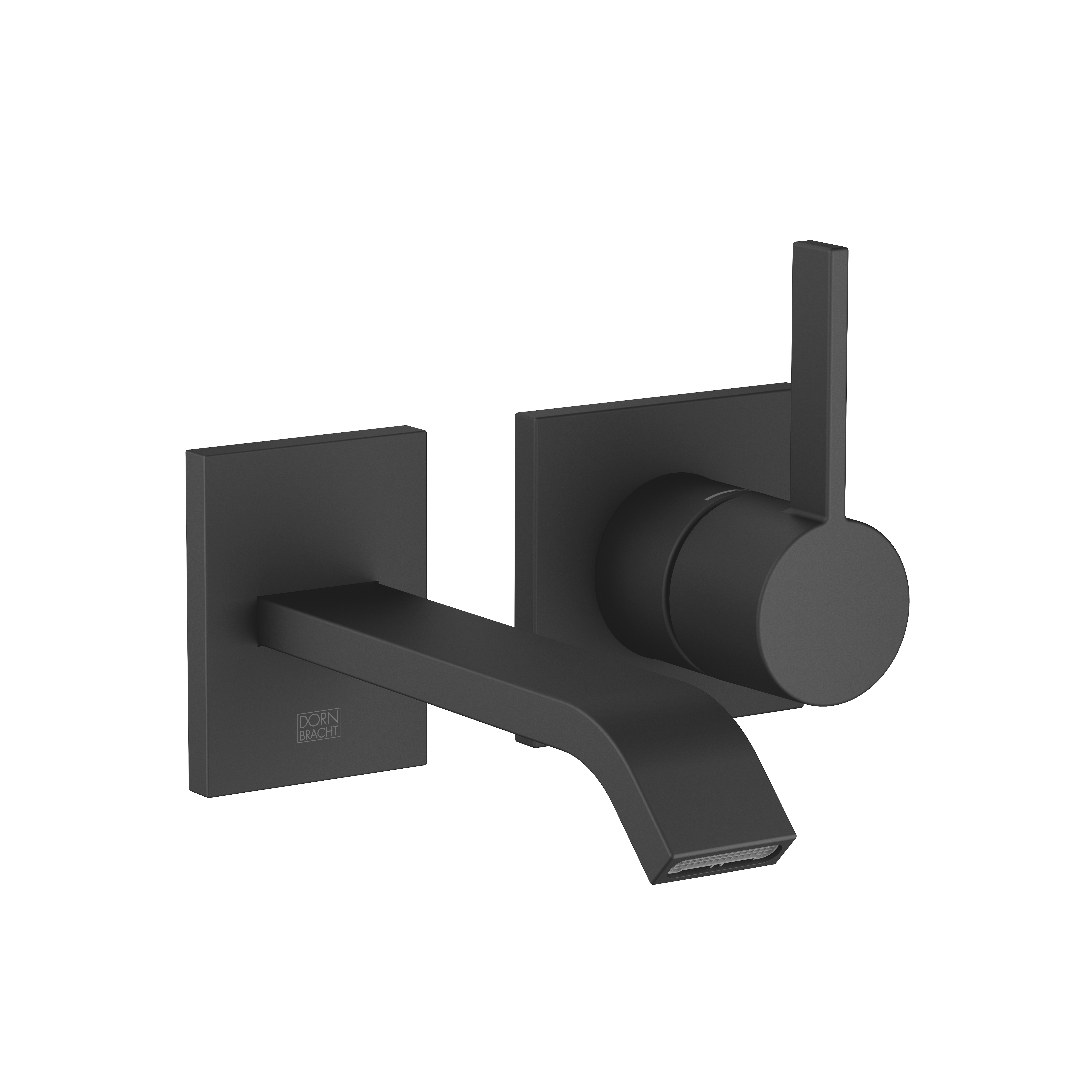 IMO Смеситель для раковины однорычажный настенный без донного клапана - матовый черный 36861671-33 DornBracht