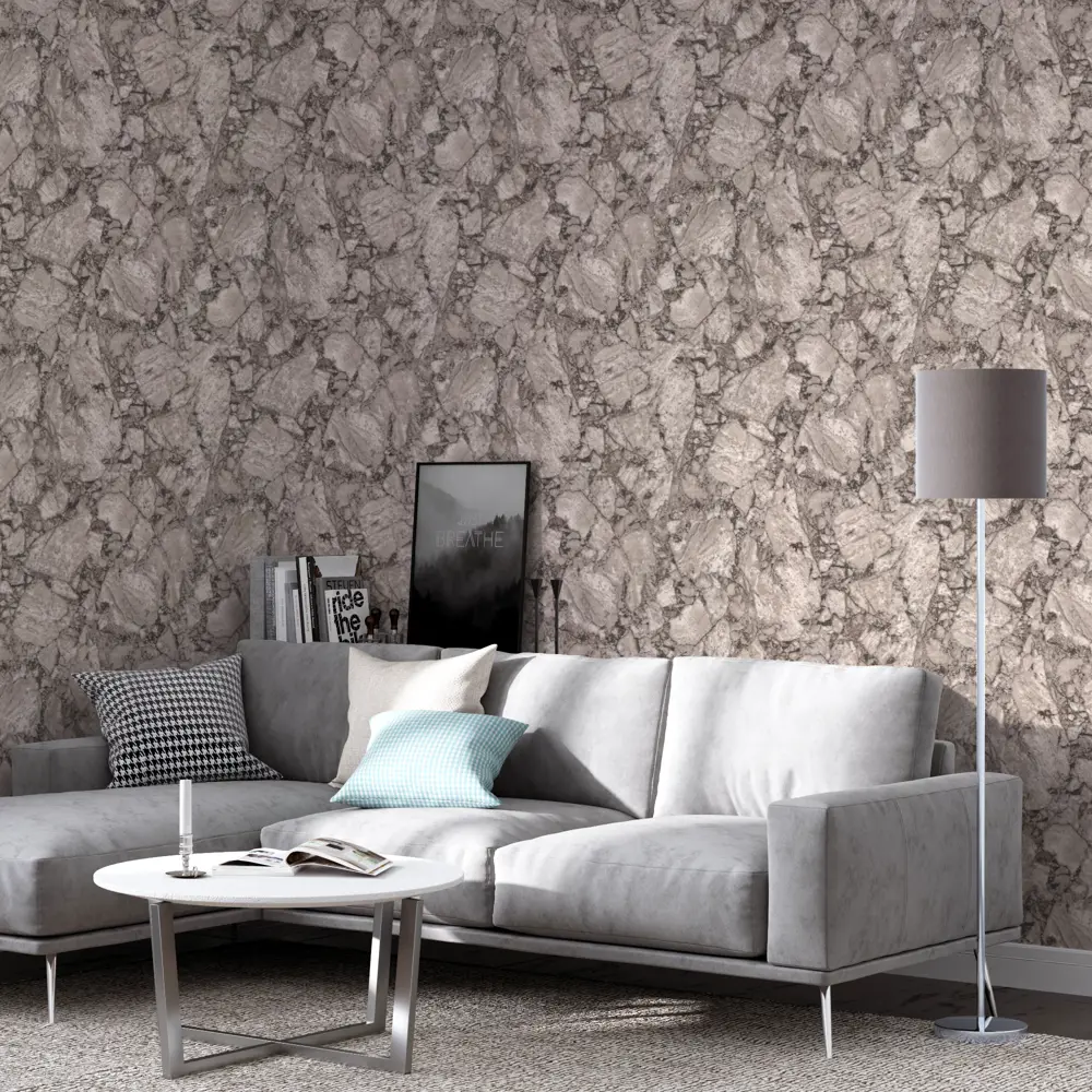 Обои флизелиновые Palitra Life Berg коричневые 0.53 м PL51036-82 85947624 STLM-2184283 - Вид №3