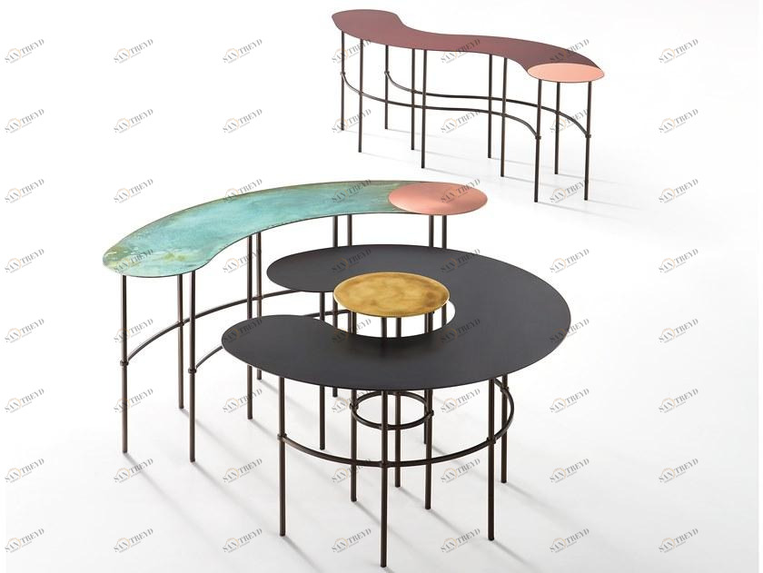 DE CASTELLI Журнальный столик из металла sun-id-1428128