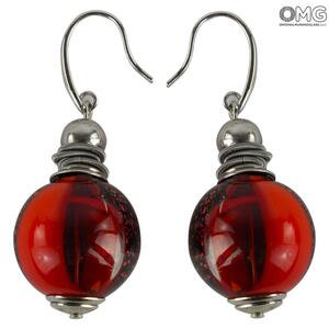 4663 ORIGINALMURANOGLASS Серьги Майя - муранское стекло OMG 1 см
