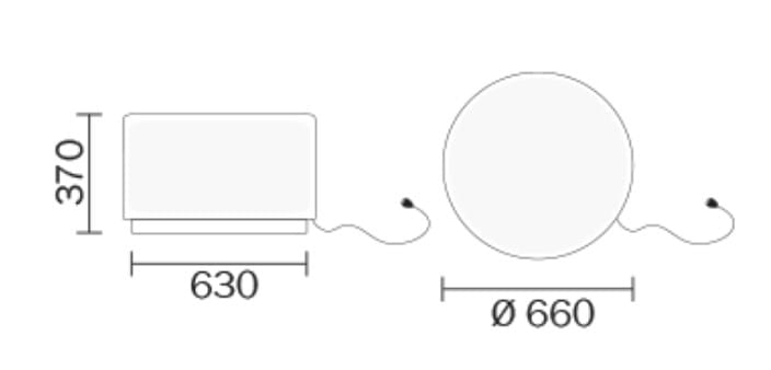 Низкий светящийся садовый стул из полиэтилена без спинки Pedrali Wow ARCH-00113192 - Вид №1