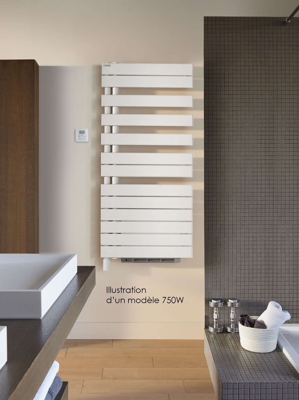 Электрический радиатор TFL050-055IFS Fassane Spa +Air Asymétrique à gauche (avec soufflant) Acova 870  - Вид №1