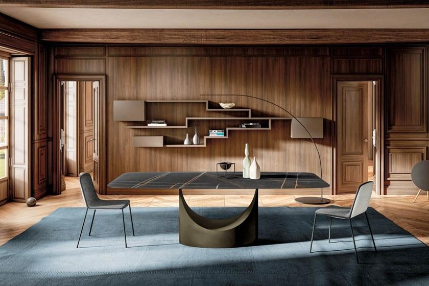 Lago Стол с металлическим основанием и стеклянной столешницей sun-id-1463653 - Вид №2