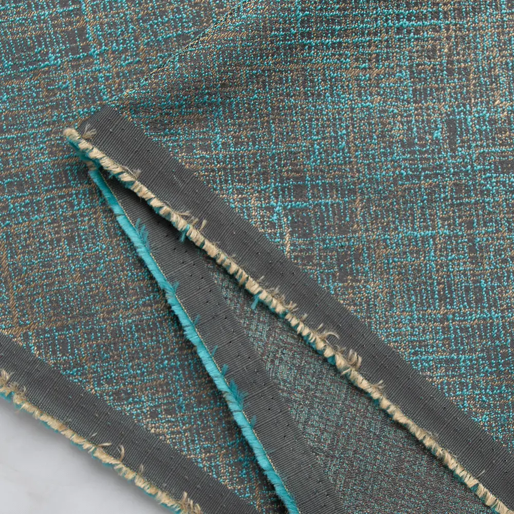 Ткань 1м/п жаккард Facture-08 295 см бирюзовая TEX REPUBLIC STLM-2021533 - Вид №1