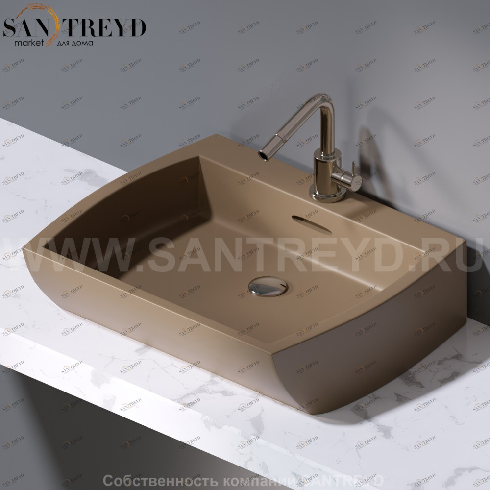 L282.132 Накладная раковина на столешницу  овальная A. e T. Italia SQUARE AeT ITALIA