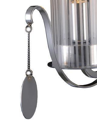 Бра со стеклянным плафоном дымчатое "Илис" 3303/1W-CR-SNS-CL LUMIEN HALL ИЛИС 00-3929716 Прозрачный;серебро  - Вид №1