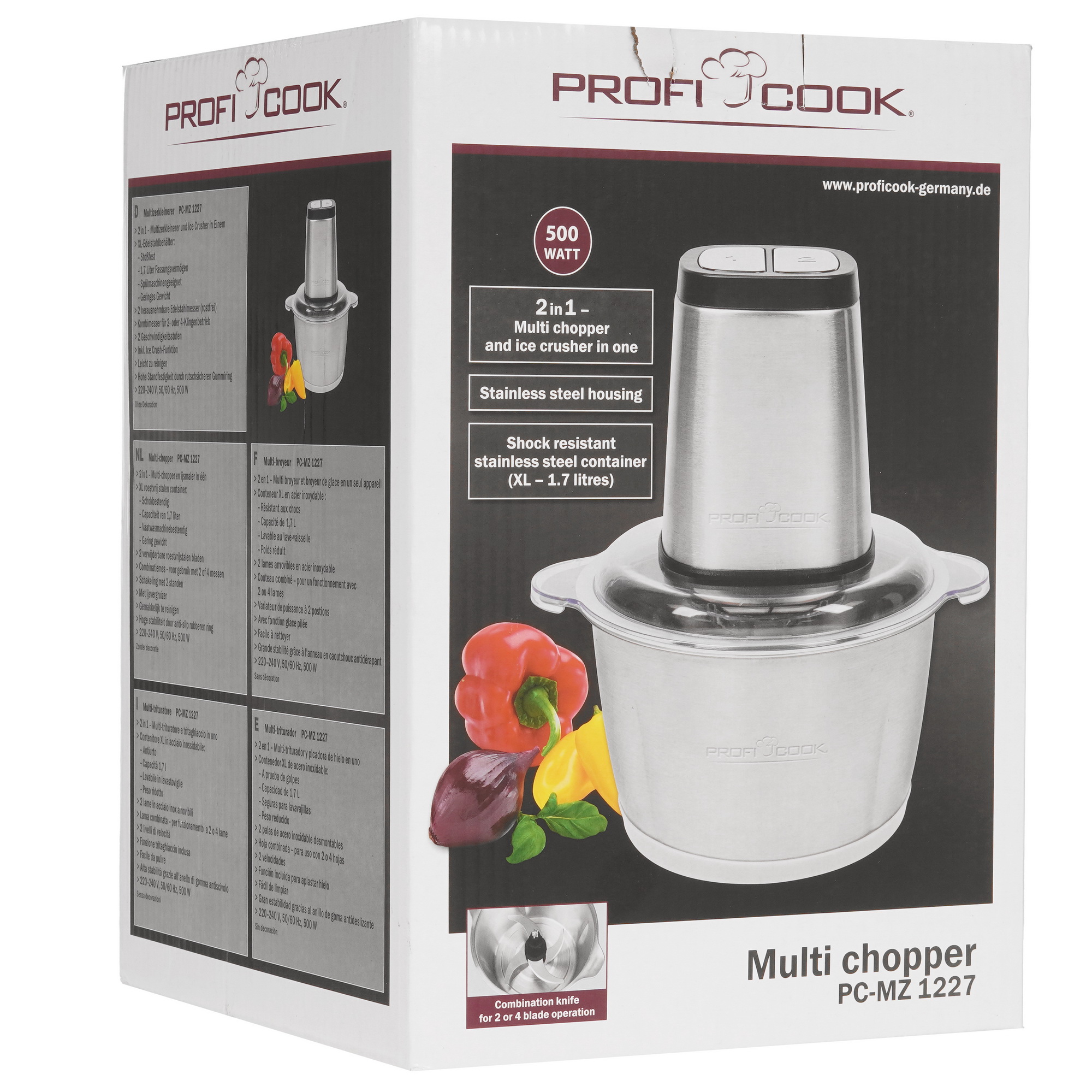 9908379 Измельчитель  Profi Cook PC-MZ 1227 серебристый ProfiCook STDN-0110490 - Вид №7