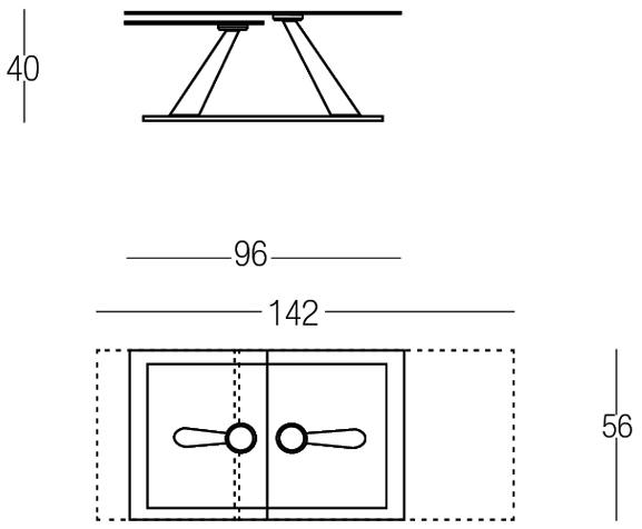 NAOS Вращающийся прямоугольный керамический журнальный столик sun-id-1452205 - Вид №1
