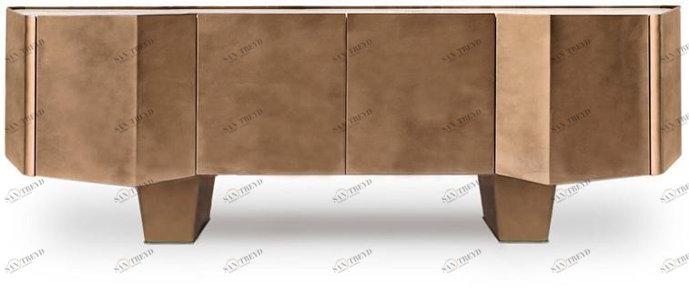 HESSENTIA | Cornelio Cappellini Лакированный буфет с распашными дверцами и мраморной столешницей Santreyd sun-id-1458795