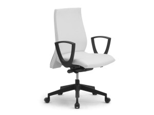 Кожаный поворотный операционный офисный стул с подлокотниками